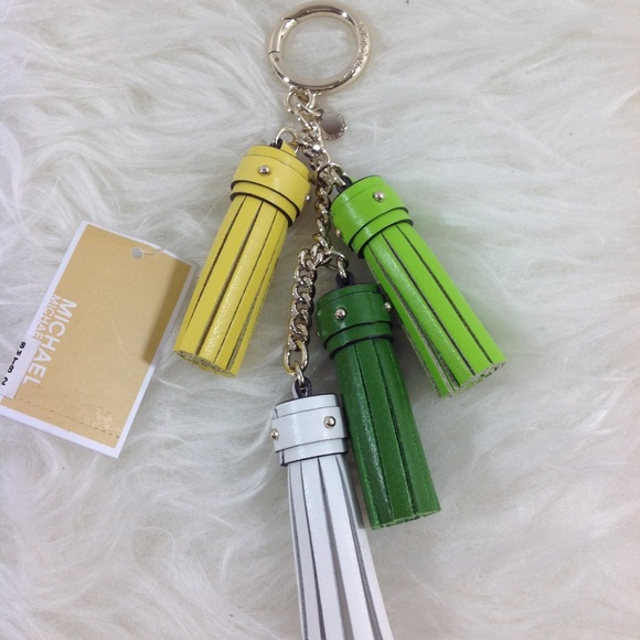 Michael Kors Accessories - Michael Kors green leather hang charm